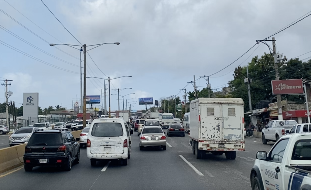 Congestionamiento del tránsito en Santo Domingo